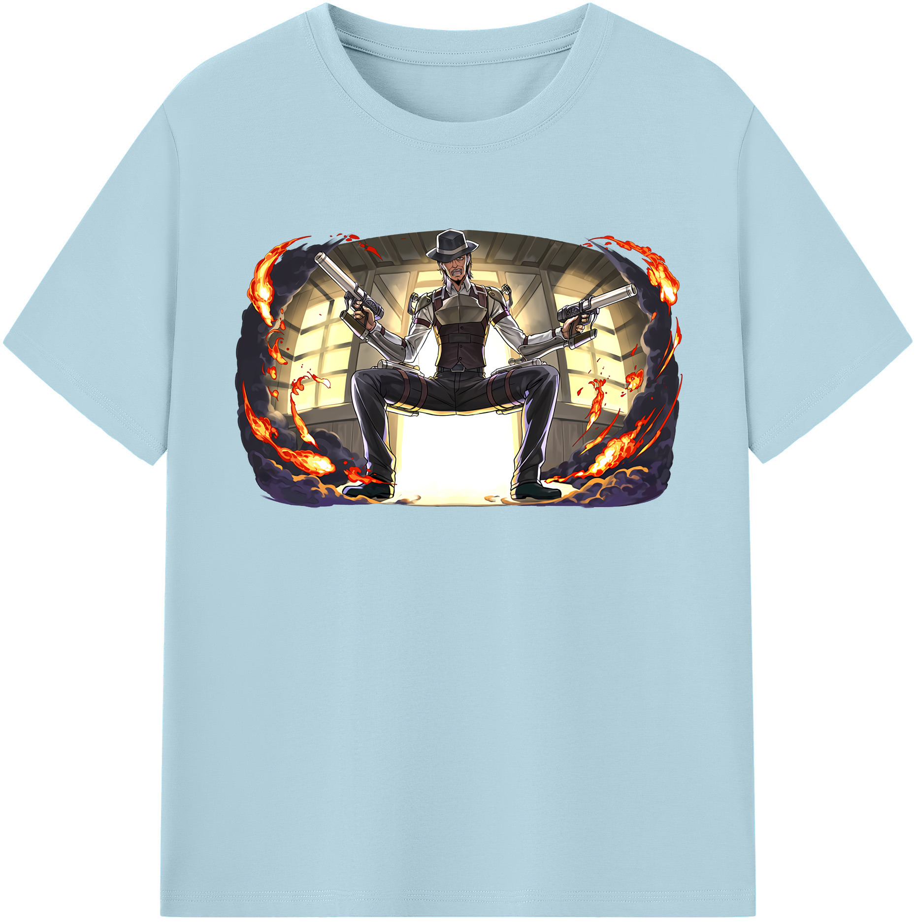 （画像用） 進撃の巨人 ケニー·アッカーマン Attack on Titan Kenny Ackerman 綿100％半袖Tシャツ（フロントプリント）